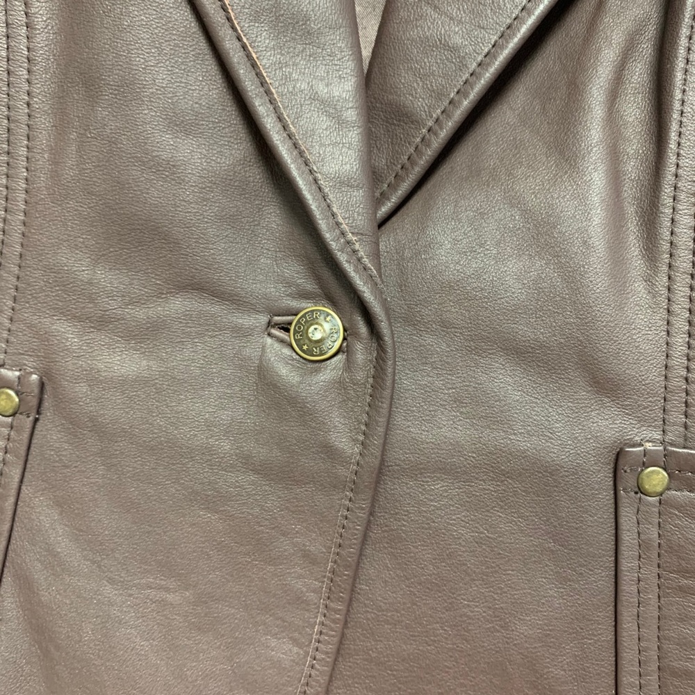 Roper Leather Blazer Jacket - Large - image 4